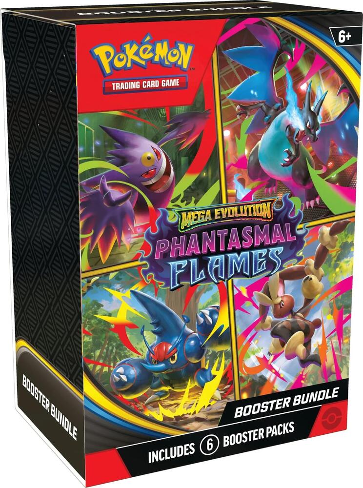 [PLB0009] Pokémon : Lot de boosters Méga-Évolution – Flamme Fantasmagorique (6 boosters)