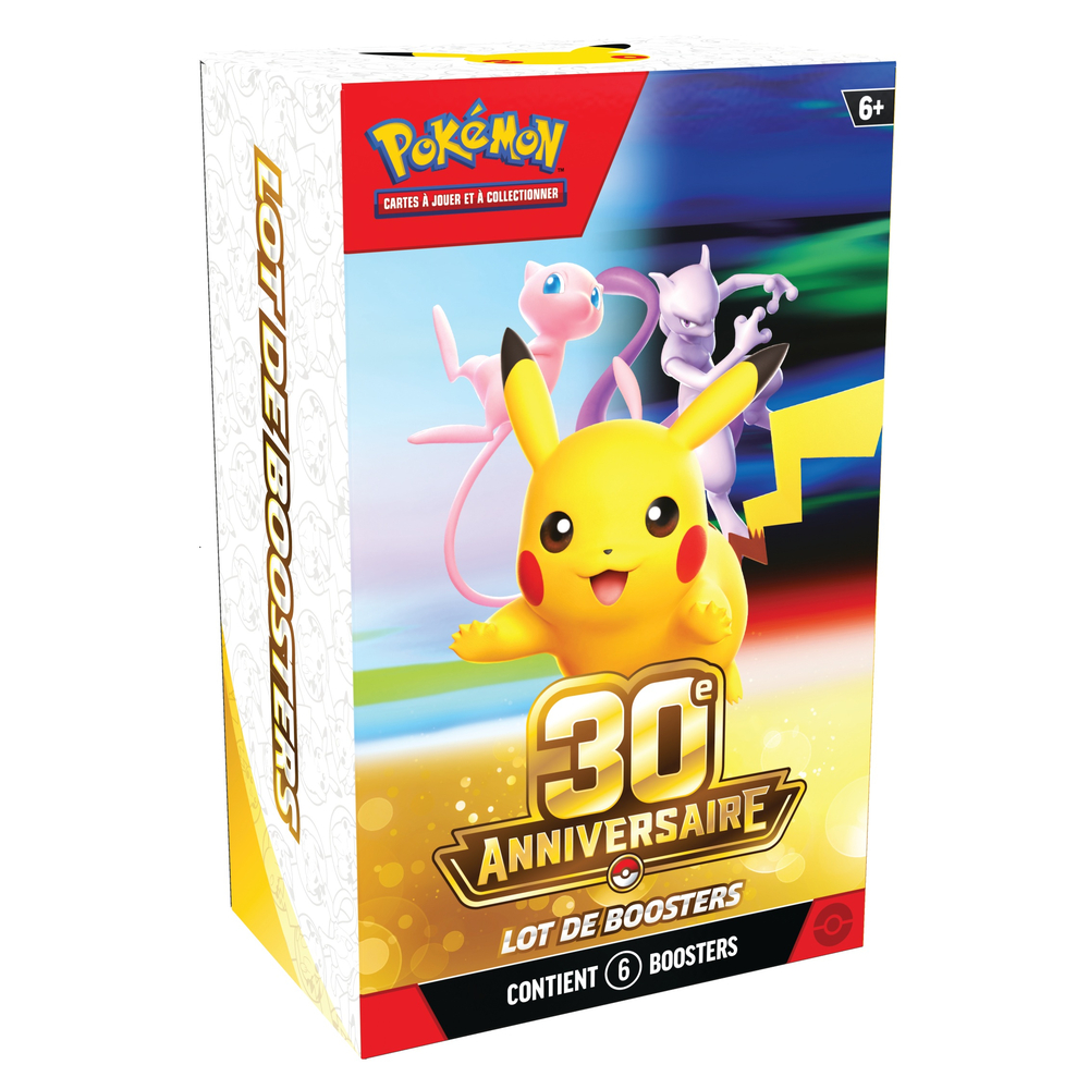Pokémon : Lot de boosters 30ᵉ Anniversaire du JCC Pokémon (6 boosters)