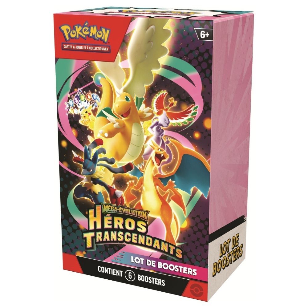 [PLB0001] Pokémon : Lot de boosters Méga-Évolution – Héros Transcendants (6 boosters)